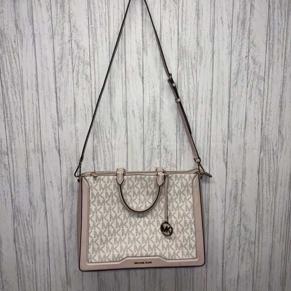Michael Kors Large Jessie Bag Pink Ivory - Picture 1 of 12